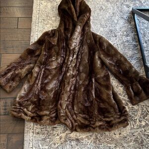 Jones New York Rich Brown Teddy Jacket
